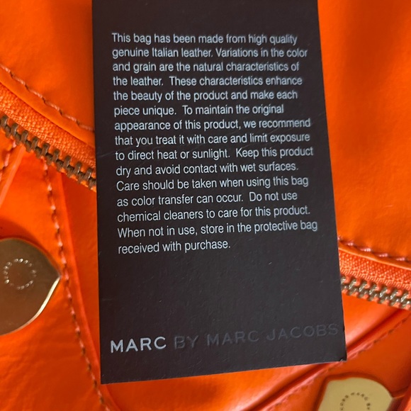 Marc Jacobs Flouro Orange Petal to the Metal Purse - Picture 6 of 8